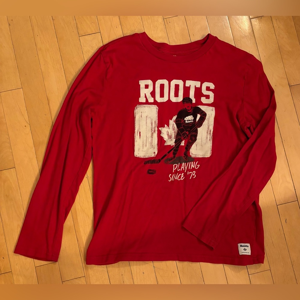 Roots Red Graphic Long Sleeve Tee
